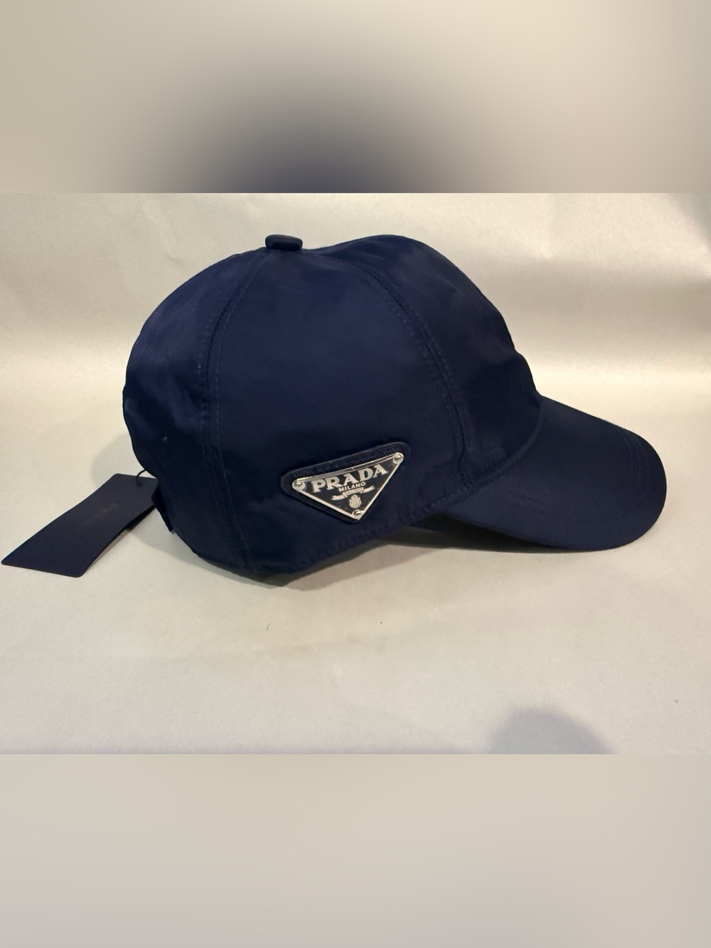 Prada Men’s Navy Logo Baseball Cap Unisex Size M 58 cm BNWT
